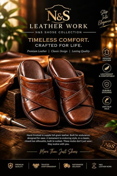 Pure Leather Soft Sole Shoes for Men - Comfortable & Durable