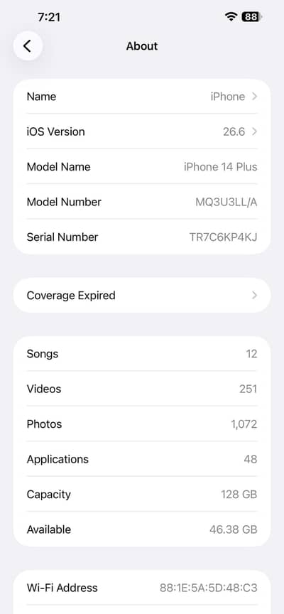 Apple iPhone 14 plus