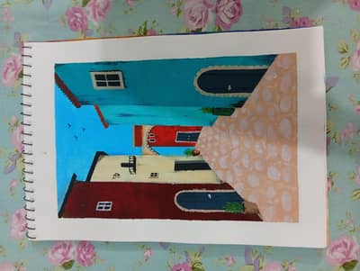 Chefchaouen ki paintings aur actual street