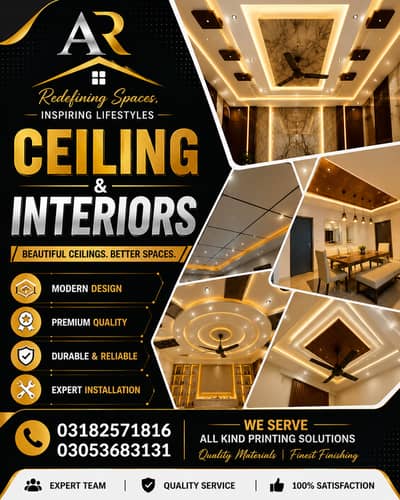 Forceiling and interior service