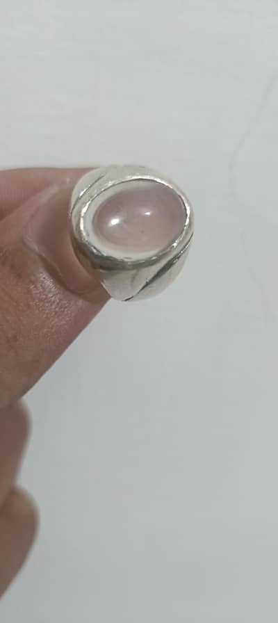 new genuine opal with silver ring