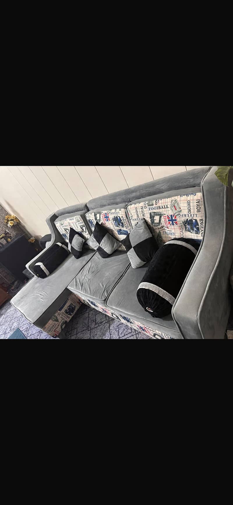L shaped sofas. 1