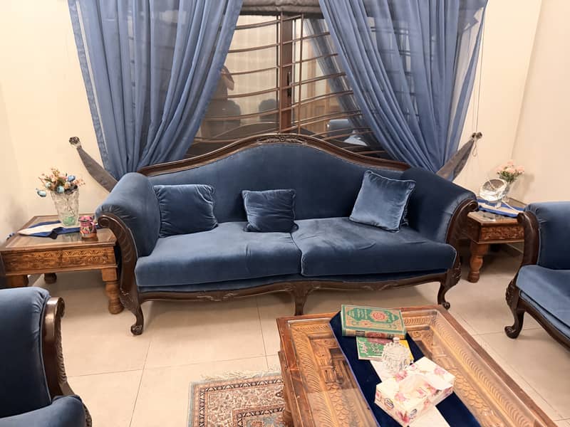 7 Seater Solid wood Sofa Set 5