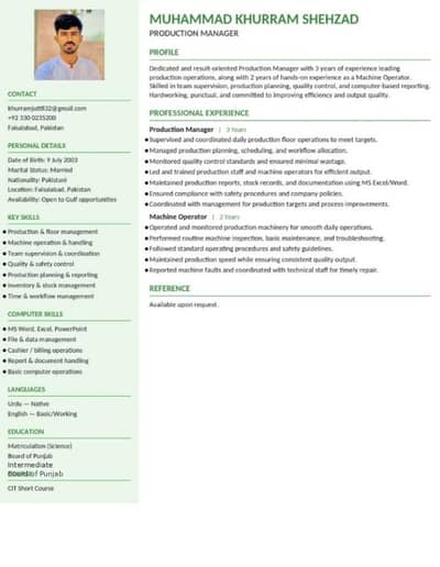 production manager,sales manager