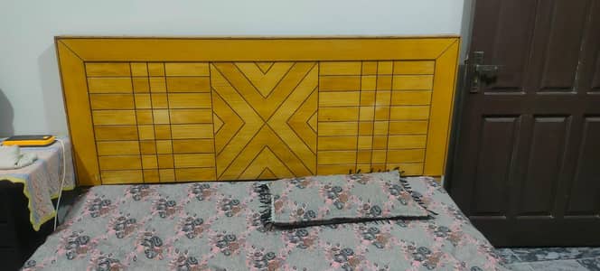 Wooden Double Bed with Mattress  Good Condition