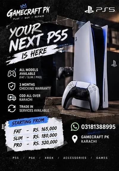 Premium PS5 Consoles Available – GameCraft