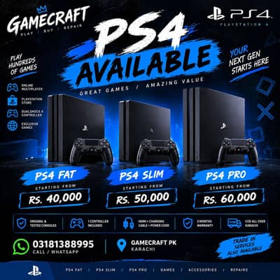 PS4 Fat Slim Pro Available – Best Prices