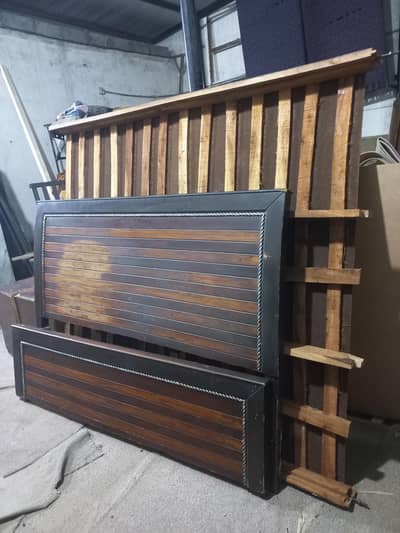 Double Bed + 2 Side Tables + Foam For Sale