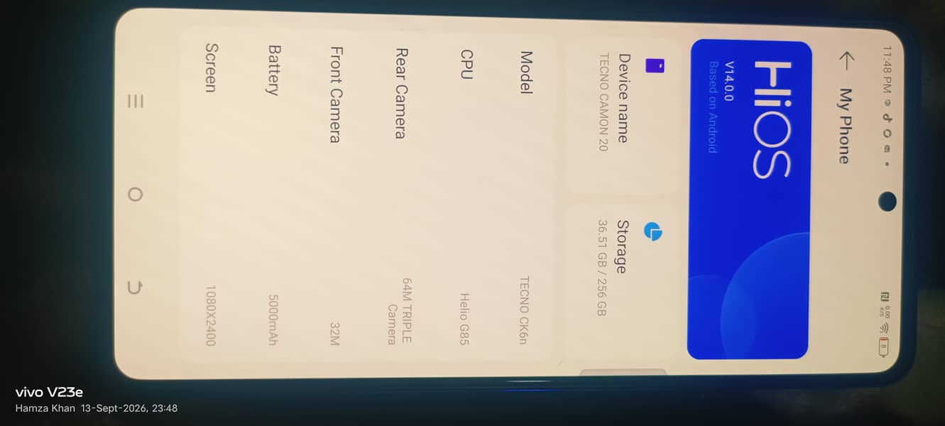 Tecno CAMON 20 1