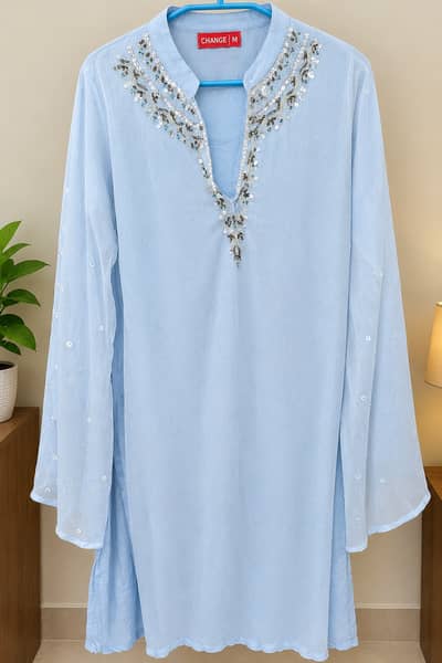 2 Piece Stitched Chiffon Suit – Medium Size