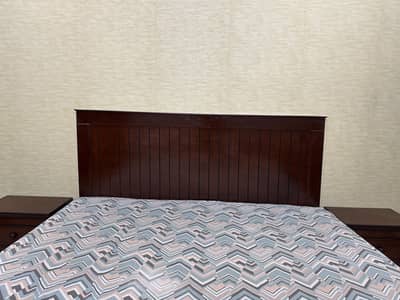 bed with side tables