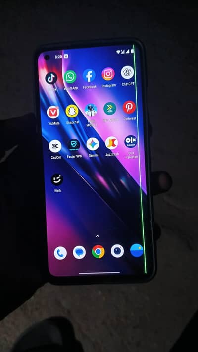 One Plus 9 screen one line