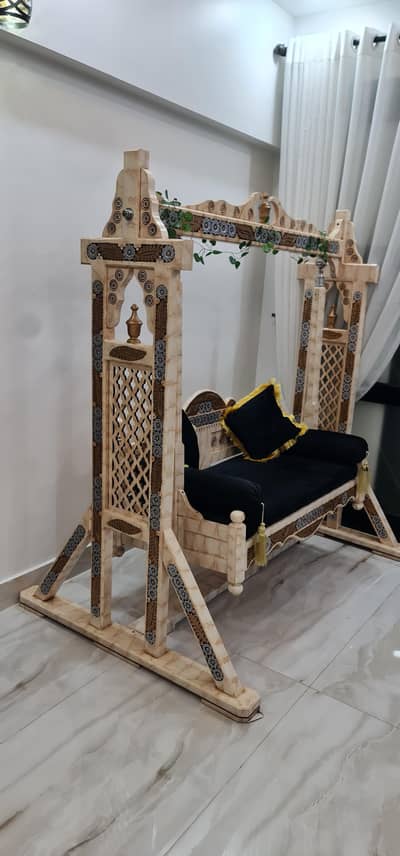 wooden swing/wooden jhola/chinyoti style swing