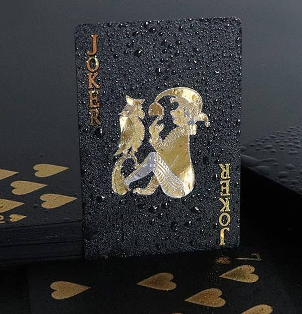 Black Gold Playing Card Game Card Waterproof Creative Magic Tools Chessboard Game Props For Home Holiday Classic Party Game