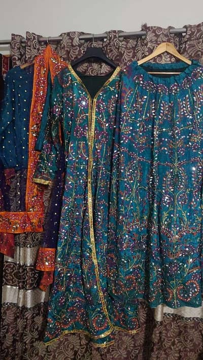 Beautiful heavy Maxi along with heavy Lehnga.