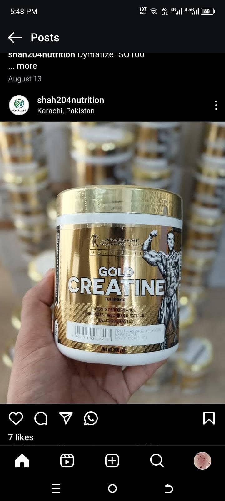 Nitro Tech. Gold creatine 2