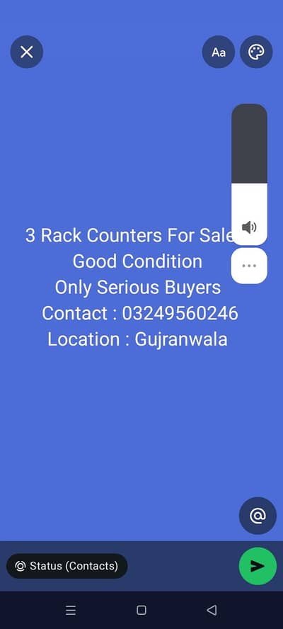 3 Rack Counters For Sale in Good Condition Contact : 03249560246