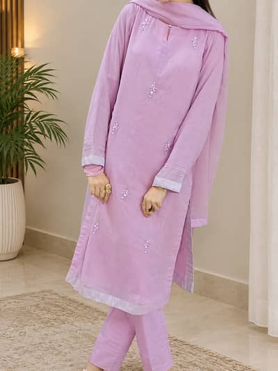 3-Piece Stitched Women’s Suit – Small Size
