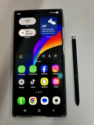 Samsung Mobile S22 Ultra with box and complete accessories