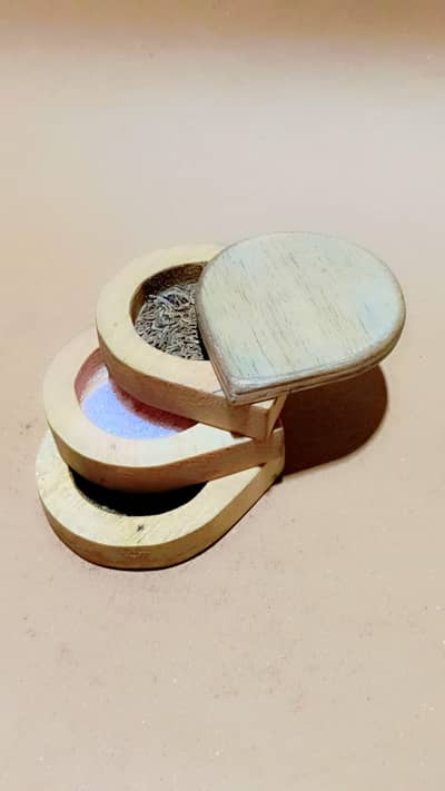 Handmade Wooden Multi-Tier Swivel Spice Box / Organizer