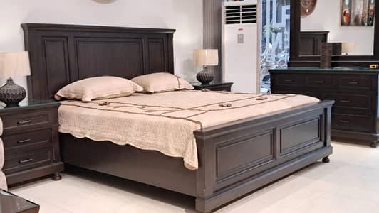2 Brand New Sheesham Wood Queen Beds - 5'7"
