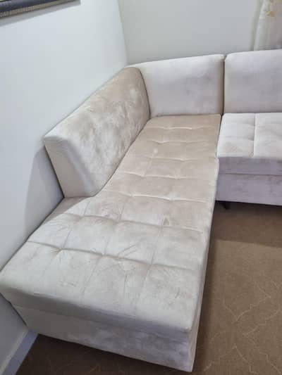 valvet fabric L shape