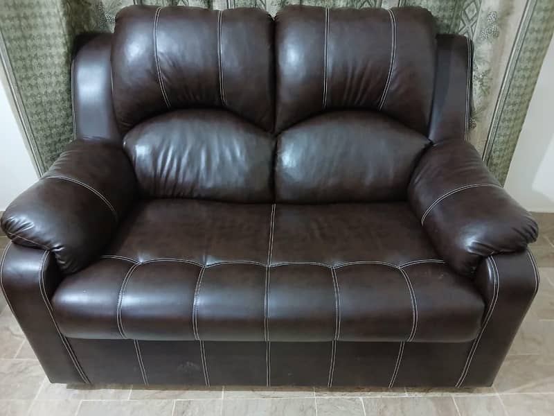 Overstuffed Leatherette Sofa Set and Stuffed Leatherette Dining Table 1