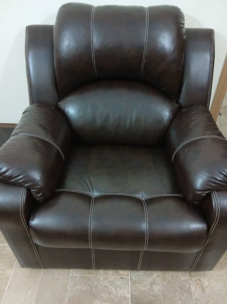 Overstuffed Leatherette Sofa Set and Stuffed Leatherette Dining Table 2