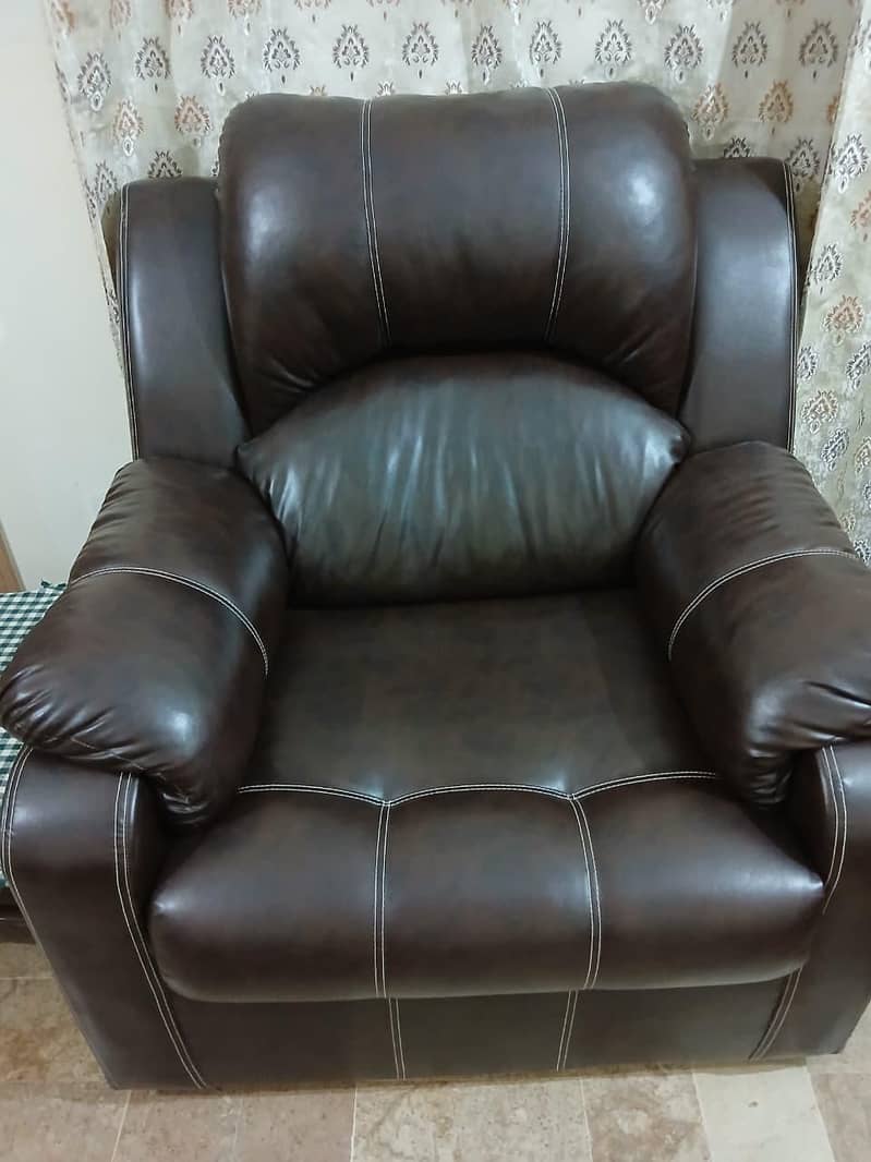 Overstuffed Leatherette Sofa Set and Stuffed Leatherette Dining Table 3