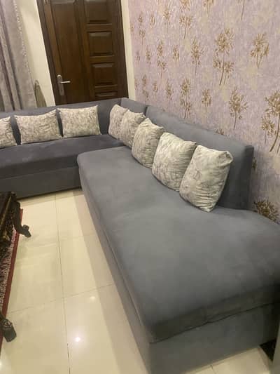 L shaped grey color