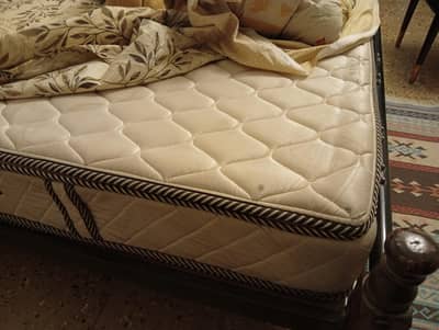 kind size iron double bed with spring mattress in very good condition