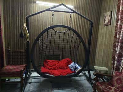 hanging swing jhula with stand