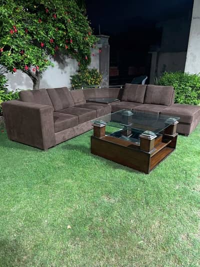 SOFA AND TABLE FOR TV LOUNGE