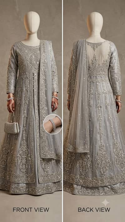 Handwork Double Bridal Maxi