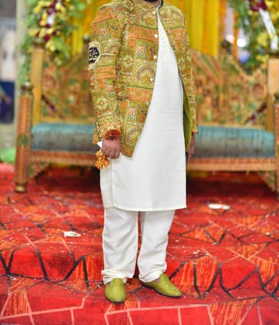Groom Mehandi Dress|Embroidered Prince Coat| Prince Coat|Weddibg Dress