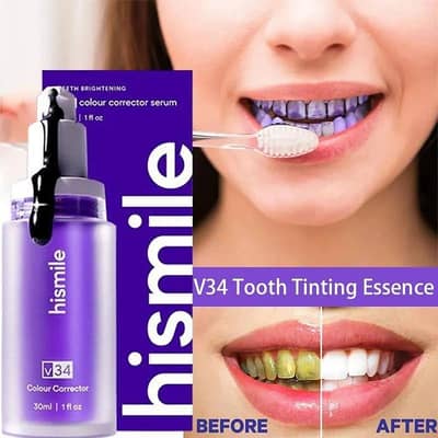 hismile v34 teeth whitening serum plus soft toothbrush set