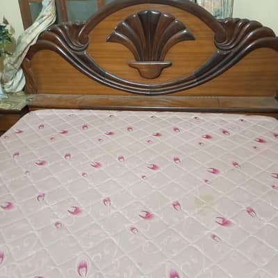 with dressing and 2 side tables but without mattress