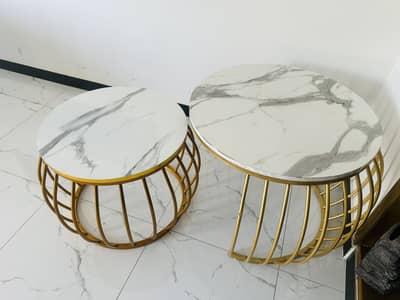 Marble texture Coffee tables Pair