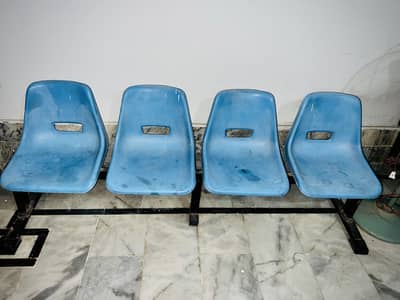 4 Seater Plastic Waiting Chairs | Strong Metal Frame