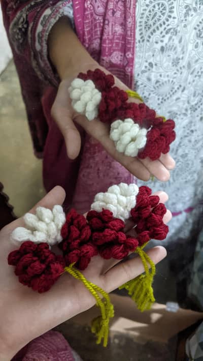 crochet gajray for new born baby girl