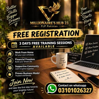 Join Millionaire's Hub today! Learn • Work • Grow