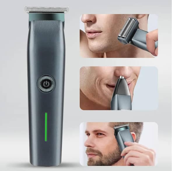DALING DL-9218 3-in-1 Shaving Machine and Grooming Kit for Men with Rechargeable Electric Shaver and Hair Trimmer, Type C Charging Port
