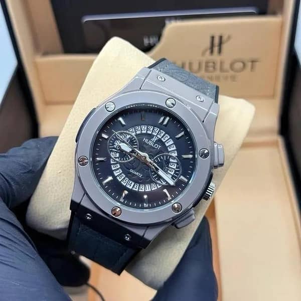 Mens leather watch