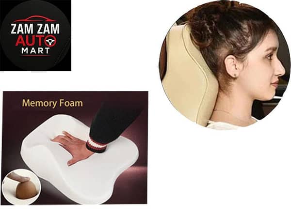 Car Neck Rest Pillow Large (Beige Color)