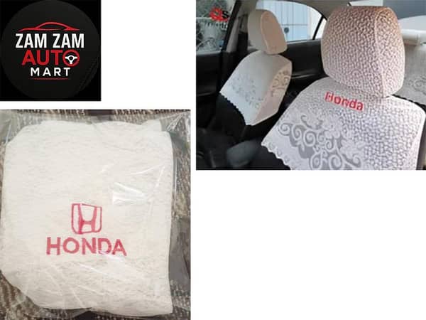 Honda White, Half-Seat Car Covers (7 Pcs)