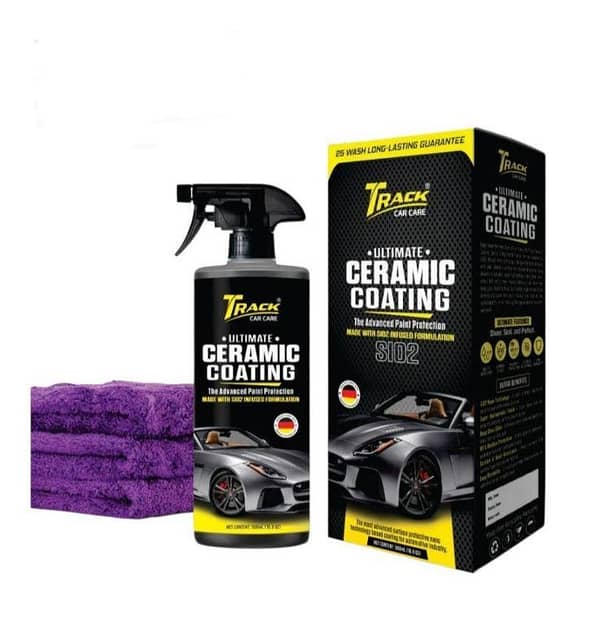 Track Ceramic Coating Spray Kit -500ml | Premium | Ultra Gloss & Weather Protection | Hydrophobic