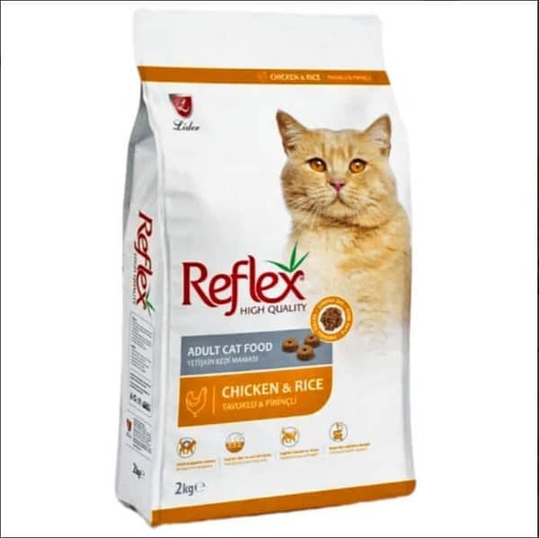 Reflex Adult/Kitten Cat food 2kg Chicken and Rice | Reflex Adult/Kitten Food | Made in Turkey