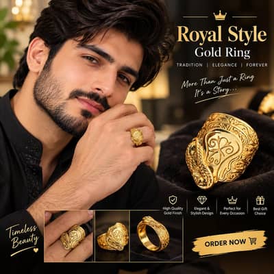 khoobsurt dezainer mardana gold kaler anghoti