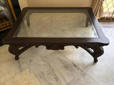 Center table. Pure wood