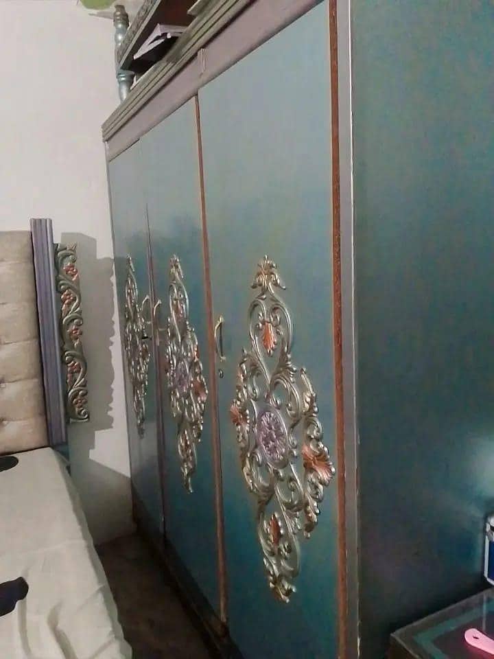 full bed set dressing table wardrobe table set showcase 0